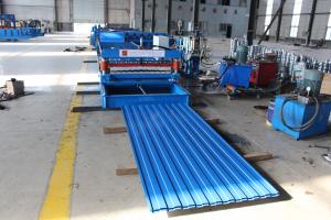 Wholesale Low Noise Trapezoidal Sheet Roll Forming Machine Metal Roof Panel Machine from china suppliers