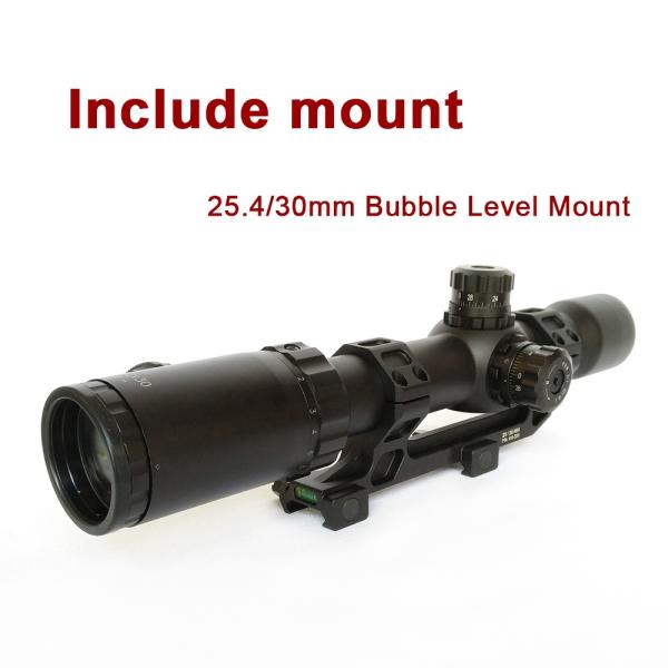 1-12x30 Ffp Scopes Riflescope Etched Red LED Mil Dot Reticle For Hunting