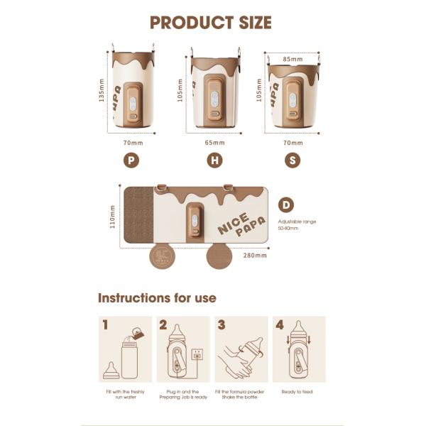 9v Portable USB Charging Digital Bottle Warmer electric Baby Milk Sleeve Cover 18w