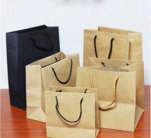 Wholesale High Durability Custom Printed Kraft Paper Bags Eco Friendly High Tear Resistance from china suppliers