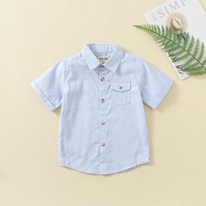 Wholesale summer garons chemises clothing vendor kids wear shirt short sleeve boys cotton shirts from china suppliers