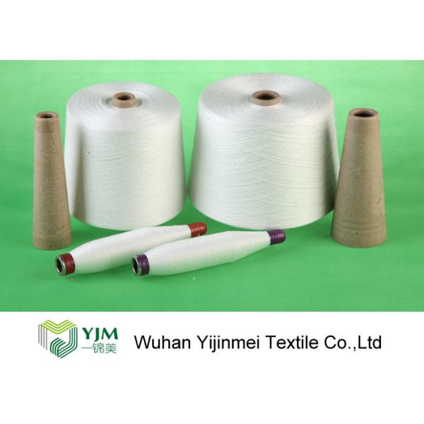 Ring Spinning RS Bright 100 Polyester Yarn Knotless Eco Friendly Raw White Dyed Yarn