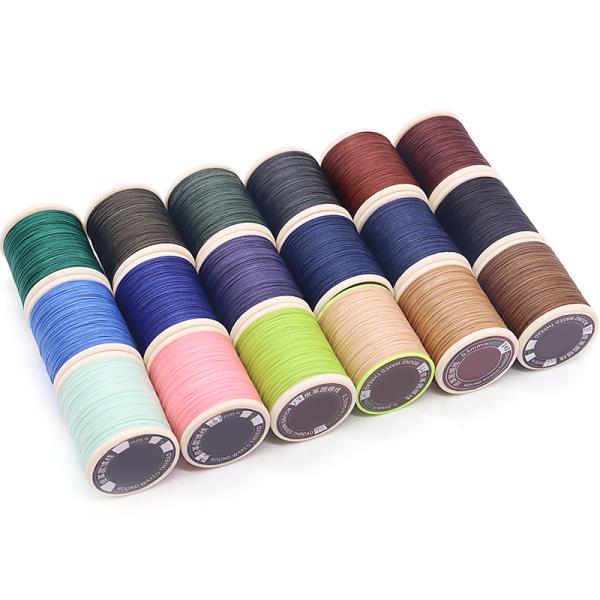 70m High Tension Polyester Thread for Leather Sewing 0.6mm Yarn Count Cored Sewing Thread