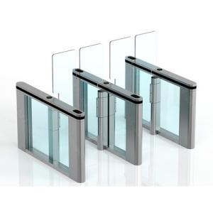 China Servo Motor RFID Access Control Turnstile Gate SUS316 Flap Barrier on sale