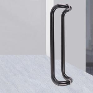 China Black Color Stainless Steel Handle For Bathroom Door Shower Room on sale