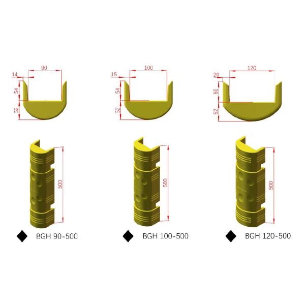 Adjustable Anti Collision Plastic Rack Protectors Industrial Warehouse Safety Barriers