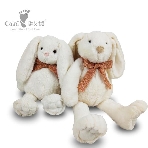 22 X 31cm CE Soft Plush Toy White Bunny Soft Toy Planet Friendly