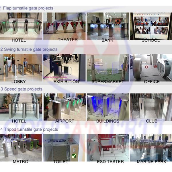 CE Approved Fast Swing Barrier Gate with RFID QR Code Reader