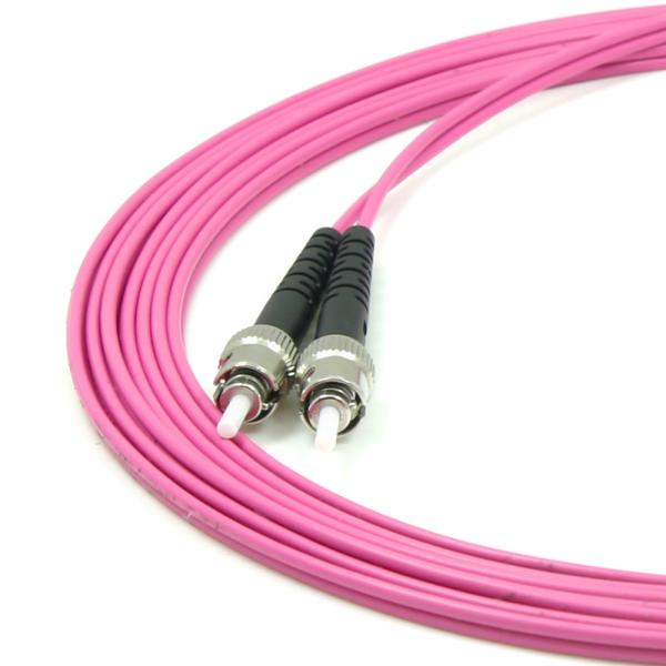 LC-ST Duplex Multimode Fiber Patch Leads OM4 40/100Gg 50/125 2.0mm PVC 1/3/5 Meters