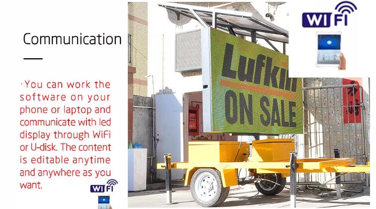 Trailer Mobile Led Advertising Display with 70° Viewing Angle and 60HZ/50HZ Power Input