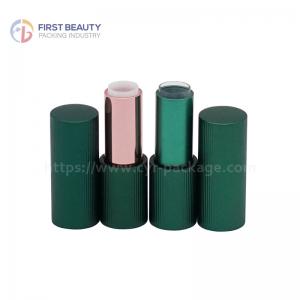 China Aluminum Green Color Empty Lip Balm Tube Lipstick Tube on sale