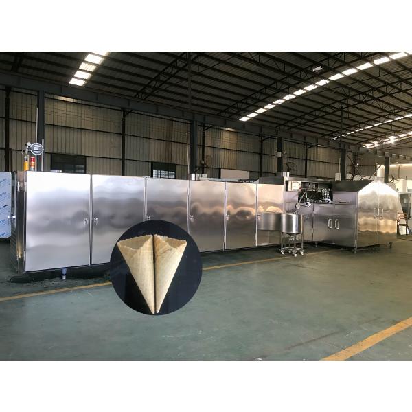 Stainless Steel 16kg/h Ice Cream Cone Production Line For Snack Food Factory