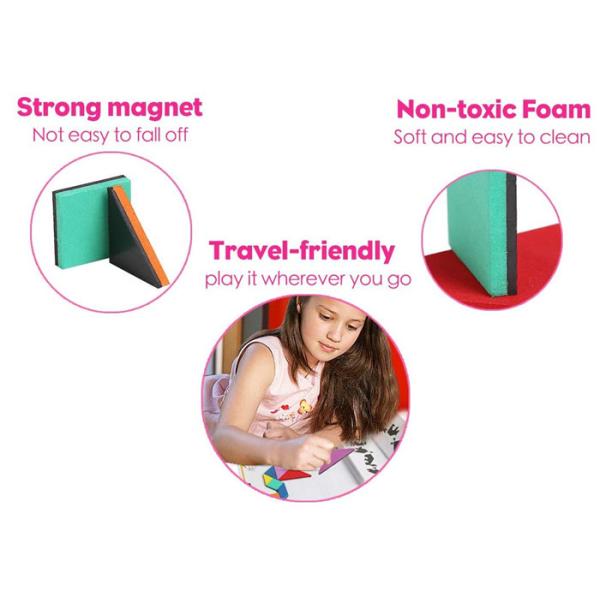 Fun and Educational Magnetic Activity Set Road Trip Game Puzzle Shapes Magnetic Blocks For Toddlers