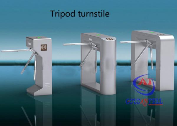 Quality Access Control Tripod Turnstile Gate , pedestrian security gates Semi - automatic for sale