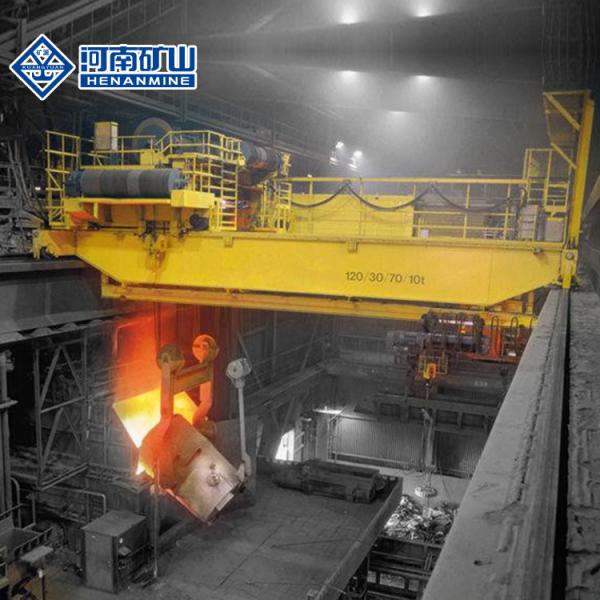 Red 50/10 TONS Steel Plant Crane Double Girder Overhead Crane