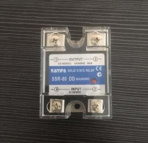 China 80A SSR Solid State Relay DC To DC SSR-80DD Input 3-32VDC Control Output 12-60VDC Black Solid State Relay(SSR-80DD) on sale