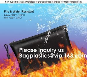 Wholesale Double layer heat protection large fireproof document money pouch bags,Safety document bag / fire resistant document bag from china suppliers