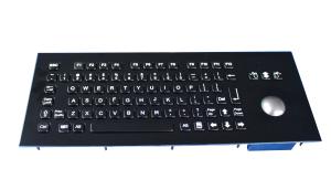 China IP65 durable vandal proof Black Metal Keyboard with optical trackball for kiosk keyboard on sale