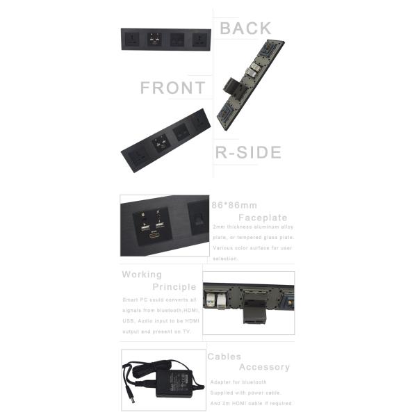 desk wall socket / table power plugs for hotel furniture with usb port