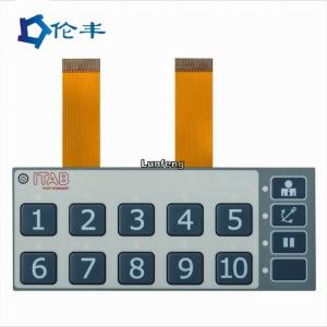 China Gray LEDs FPC Membrane Switch Embossed Button Tactile Switch Keypad on sale