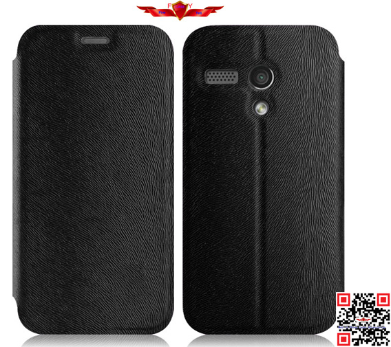 New Hot Selling 100% Qualify Ultra Thin PU Flip Leather Cover Case For MOTO G Colorful