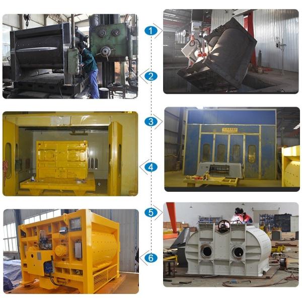 Stationary Mini Concrete Mixer Machine , Auto Skip Loader 750L Hydraulic Concrete Mixer