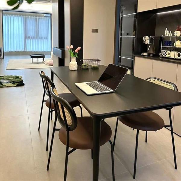 Dining Table Set With Sintered Stone Table Top marble Dining Tables And Chairs Set