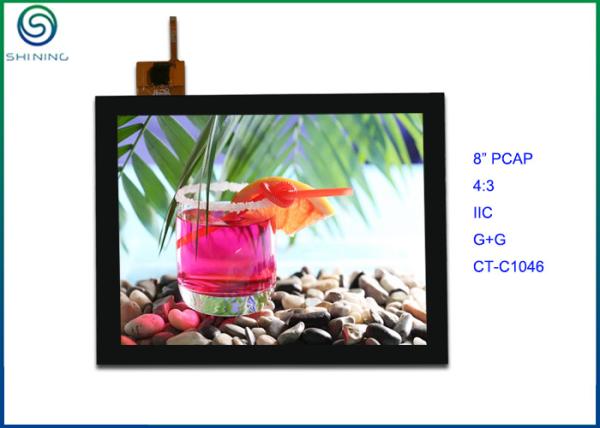 Quality Projected Capacitive Technology Touch Screen 8" 4:3 G+G PCAP For Industrial Touch Monitor for sale