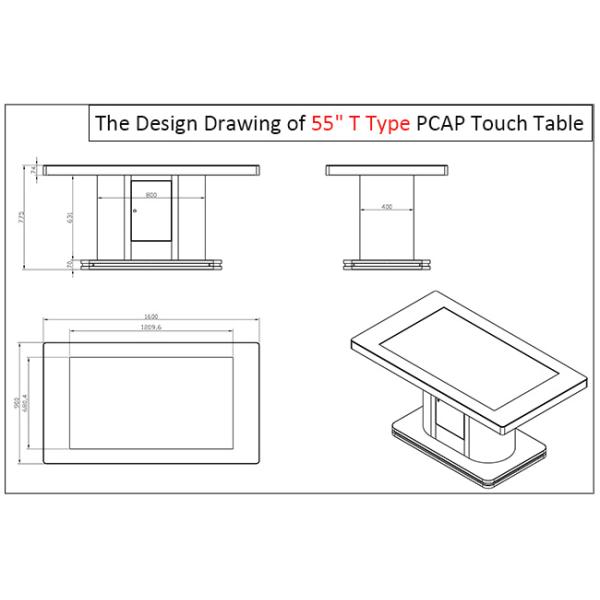 55''HD Smart Waterproof Interactive Table LCD Multi Touch Screen Table Indoor