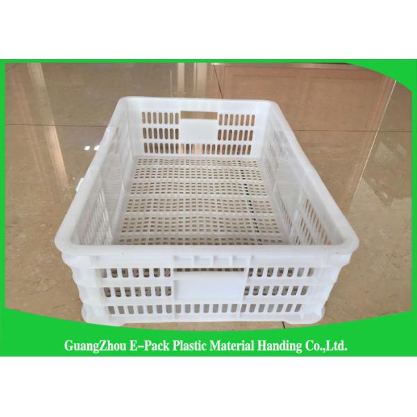 Recyclable Plastic Crates With Lids , Light Weight Stacking Storage Boxes For Logistic