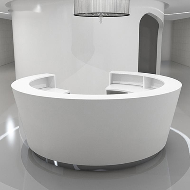 Wholesale 260cm Round Commercial Front Table Two Receptionists Artificial from china suppliers