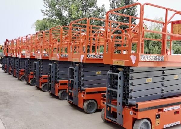 Quality 8m To 14m Height Self Propelled Electric Scissor Lift 300kg Mobile Aerial Work Platform for sale