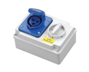 Wholesale CEE IEC Right Angle Switched Interlock Socket 3 Pin 220V 16A Interlocked Socket from china suppliers