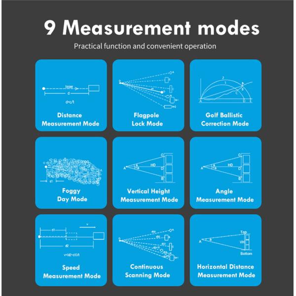 Digital Golf Laser Rangefinder With Speed Slope Scan And Measurements