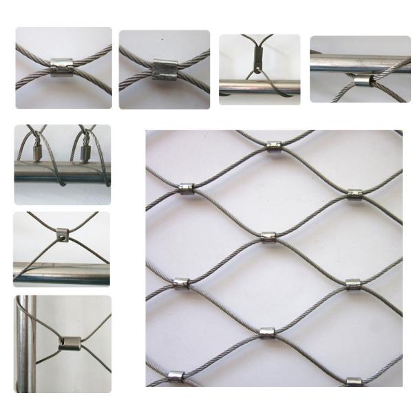 304/316 Sliver Stainless Steel Fence Mesh Easy Maintenance for Stair protection