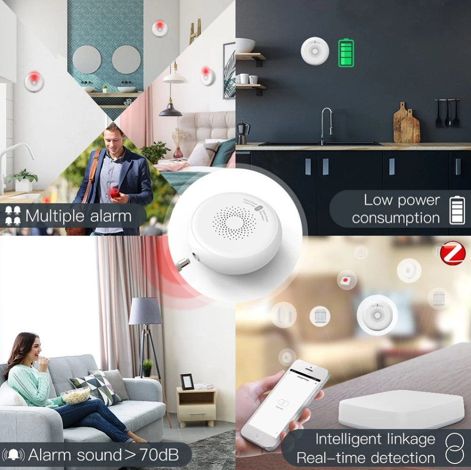 70dB Smart Propane Detector Zigbee Gas Sensor Smart Alarm Sensor