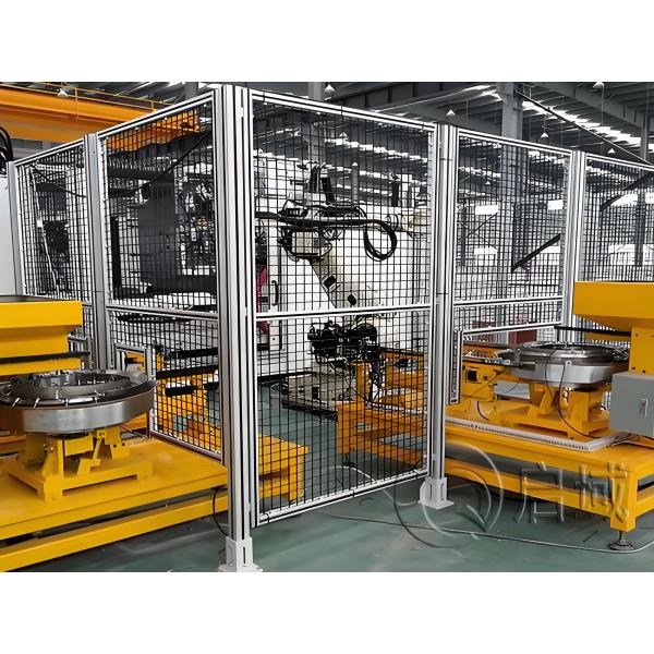 Industrial Steel Metal Wire Mesh Fencing Welded Robot Safety Fencing 1.8M