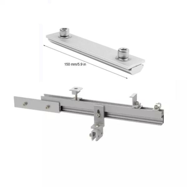 Aluminum Solar Metal Tin Roof Mounting System For Rail L Feet Clamp Grounding Clip Grounding Lug