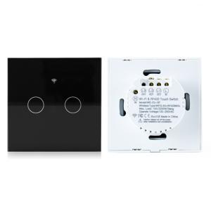 China Amazon Alexa And Google Home Control Smart Wall Light Switch Tempered Glass Touch Screen on sale