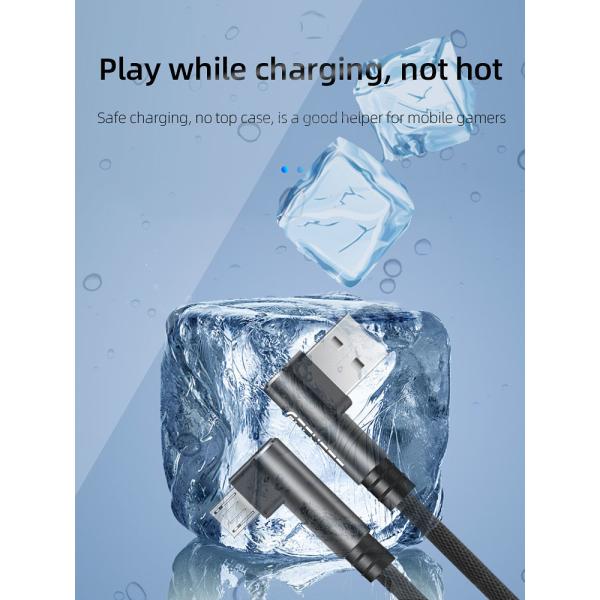 L Shape RoHs Right Angle Charging Cable Android USB Charging Cable