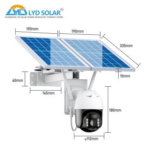 LCD Monitor 4G Solar Security Camera Digital Photovoltaic Off Grid Security Camera 4g
