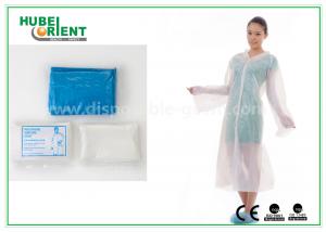 China Waterproof Disposable PE Visitor Coat/Transparent Plastic PE Disposable Visitor Coats on sale