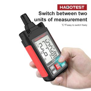 China HT607 LCD Digital Temperature Humidity Meter Professional Laboratory Thermo-Hygrometer Farm Plastic Shed Moisture Meter on sale