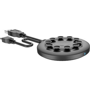 Black Plastic 10W Desktop Wireless Charger Pad With Suction Cup