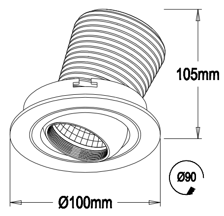 15W 1150LM AC100-240V Led Downlight With Anti-glare Warranty 3 Years