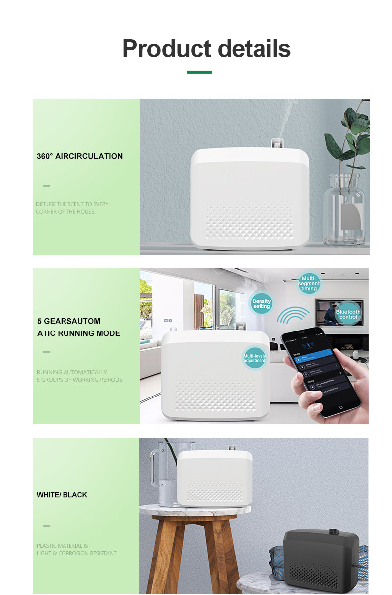 Relaxing Aromatherapy With Fragrant Essential Oil Diffusers Easy Lay Flat/Wall-mounted Installation And Low Noise Level