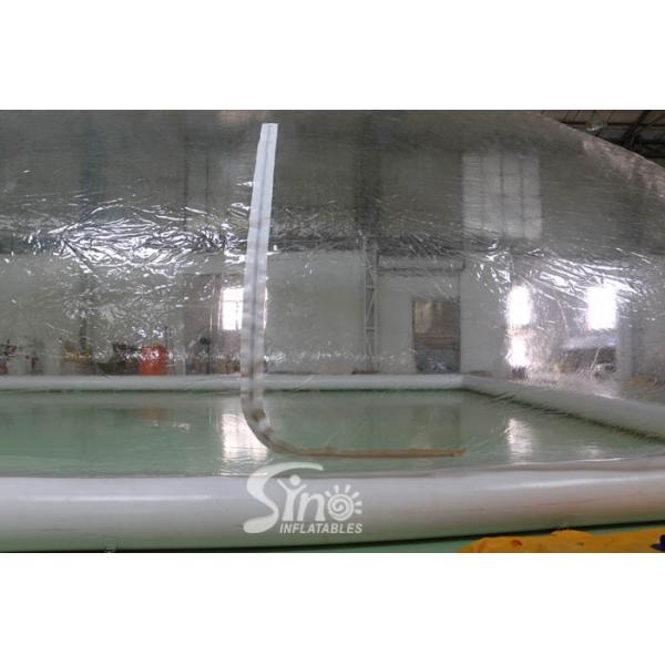 Outdoor custom size transparent inflatable pool dome with covered ceiling