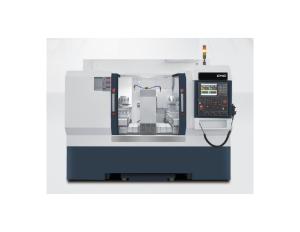 Dual Spindle Flat Bed CNC Lathe Machine High Speed Machining With 4 Station Tooling