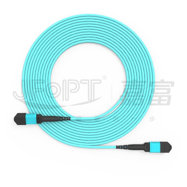 Quality MPO-MPO Trunk Cable Aqua Round Boot Fiber Optic Pigtail Patch Cord for Versatile Networking Solutions for sale