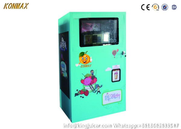 Quality 24h Self Service Automatic Topping Soft Ice Cream Vending Machine for sale